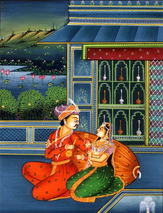Unknown Artist, India - Lovers On A Terrace